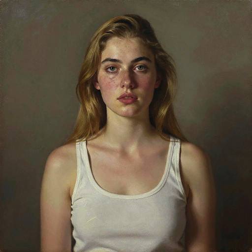 Cinematic Oil Portrait of Woman