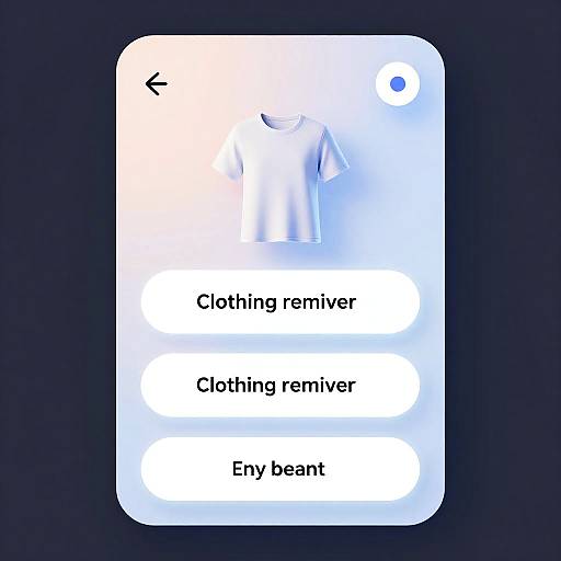 Sleek Minimalist Clothing Remover UI