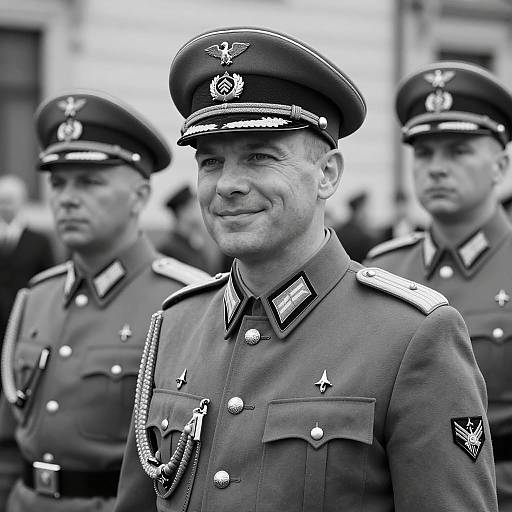 Nazi Officer Portrait in Black and White