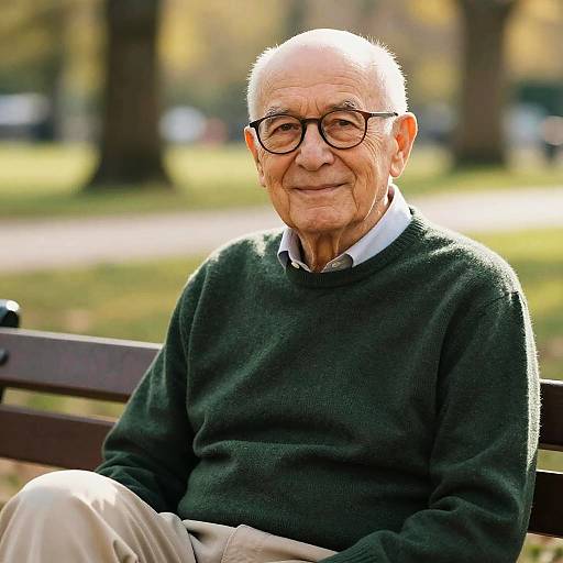 Elderly Man Portrait in Sunlight