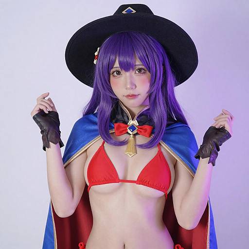 Portrait of Asian Woman in Colorful Attire