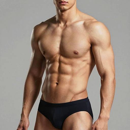 Realistic Muscular Male Anatomy Art