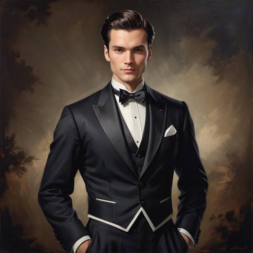Elegant Portrait of a Tuxedoed Man