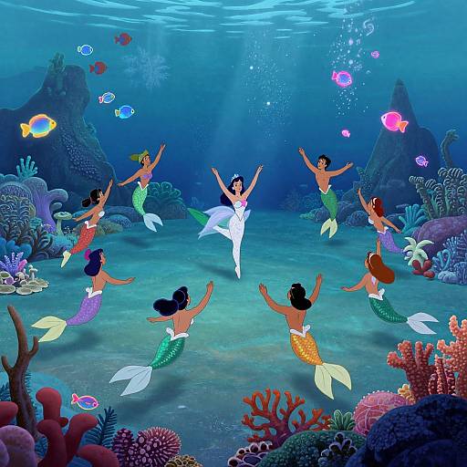 Enchanting Underwater Mermaid Ballet