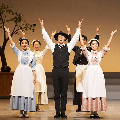 Victorian-Era Stage Performance Photograph