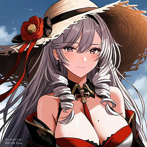 Illustration of Algerie (azur lane), azur lane in the style of Cris art