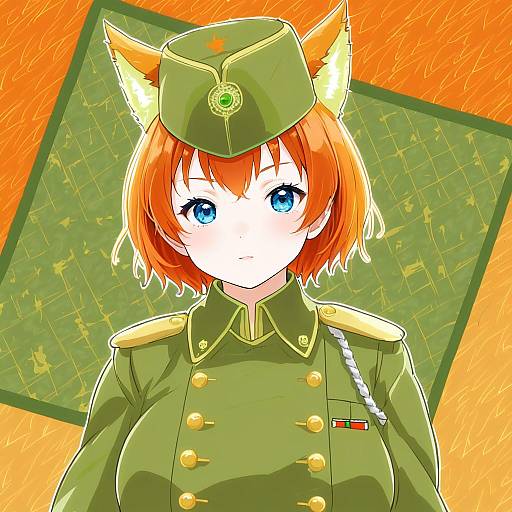 Illustration of Gundula rall, world witches series in the style of Yamabukiiro