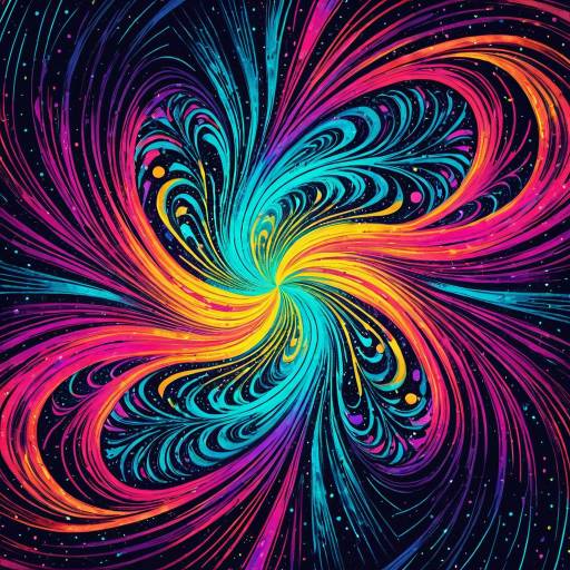 Psychedelic Neon Swirl Abstract Psychedelic Neon Swirl Abstract