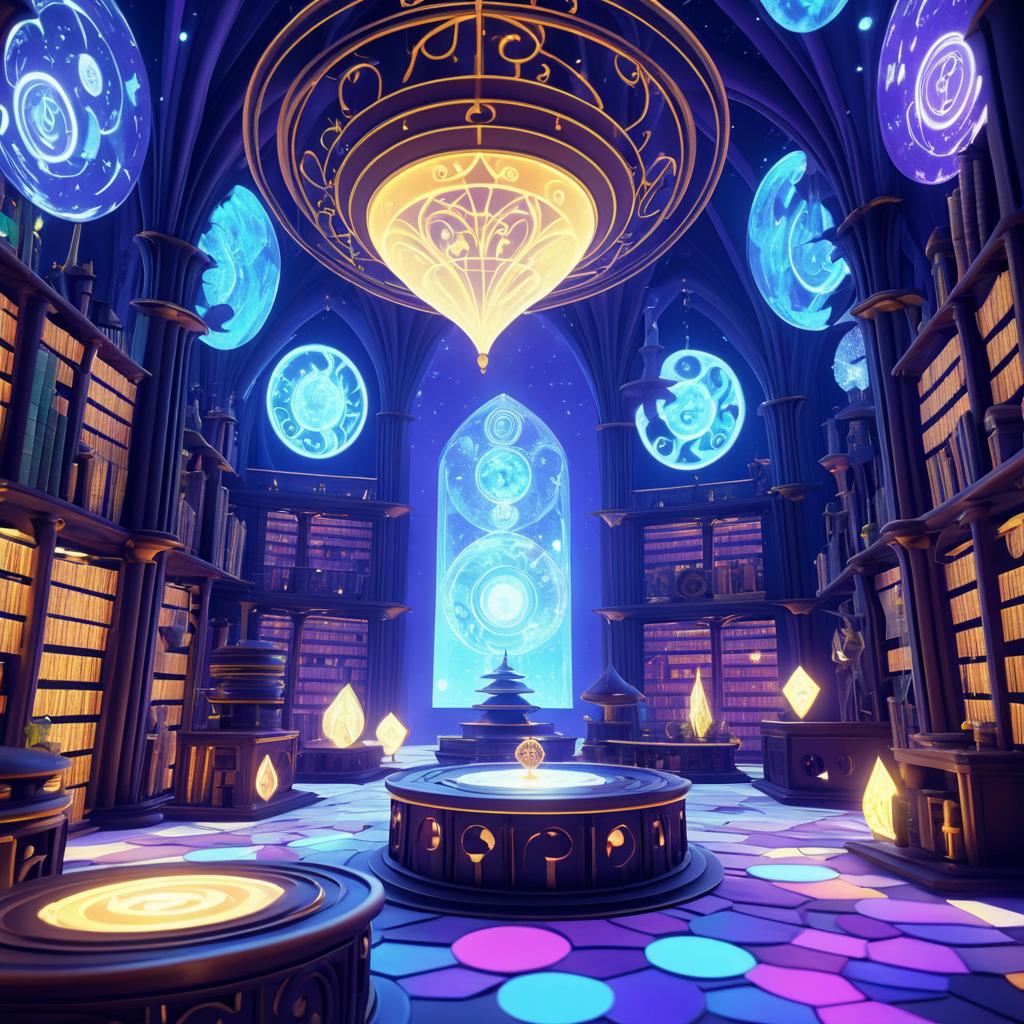 Magical Wizards in a 3D Library Lab