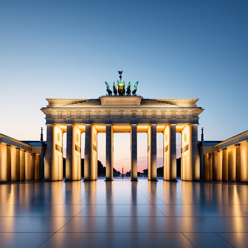 Hyperrealistic Evening at Brandenburg Gate