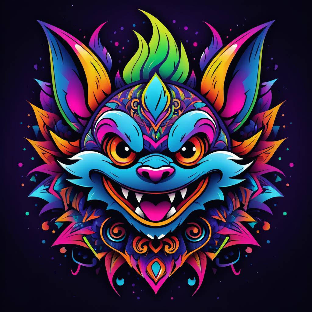 Vibrant Gremlin Tattoo Logo Design