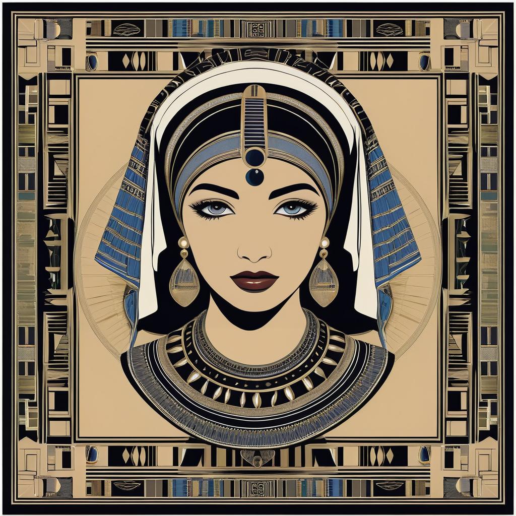 Timeless Egyptian Motif Headscarf Design