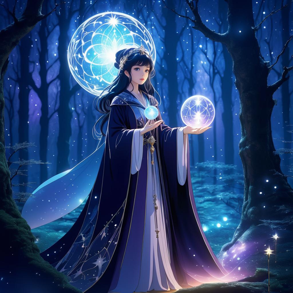 Enchanting Sorceress in Twilight Forest