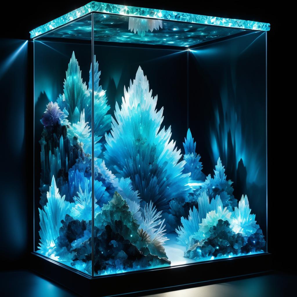 Intricate Display Case for Mineral Crystals