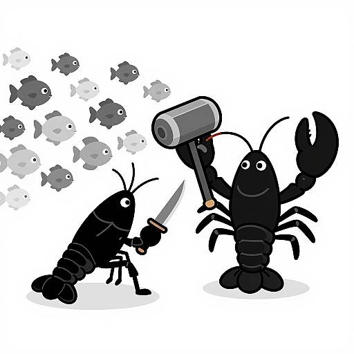 Epic Underwater Battle: Crawfish vs. Lobster