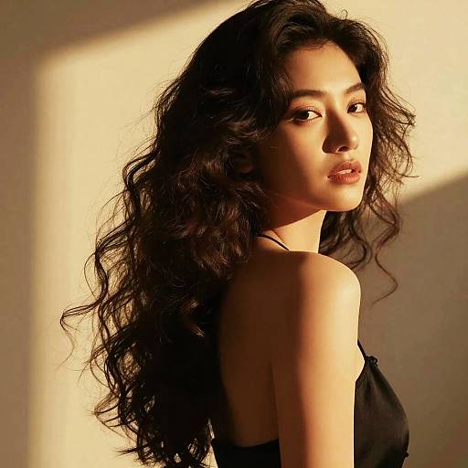 Elegant Woman in Golden Hour Light