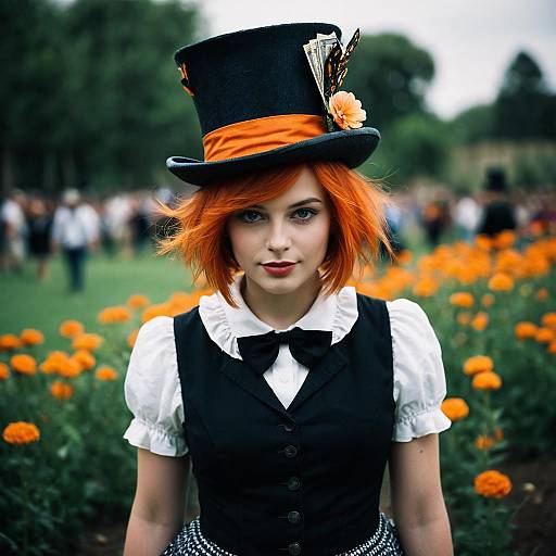 Whimsical Mad Hatter Costume Portrait