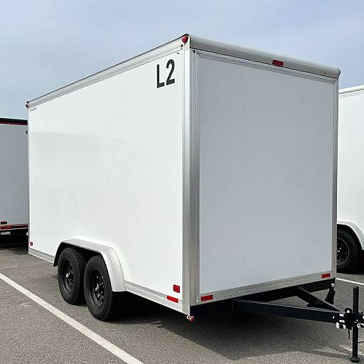 Extra Height White Cargo Trailer L2