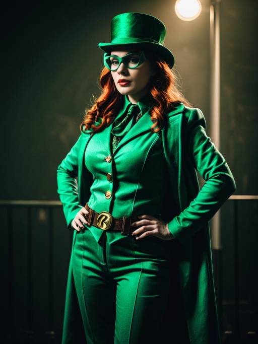 Cinematic Riddler Costume Cosplay Portrait