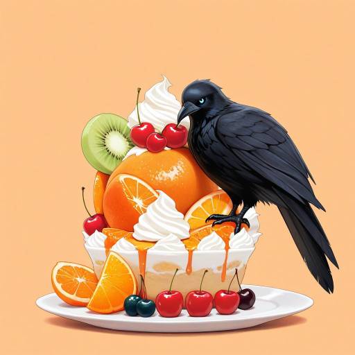 Cunning Raven Among Delicious Desserts Cunning Raven Among Delicious Desserts