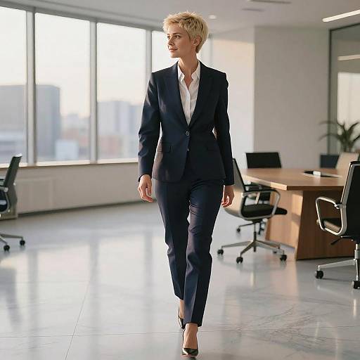 Confident Scandinavian CEO in Minimalist Office