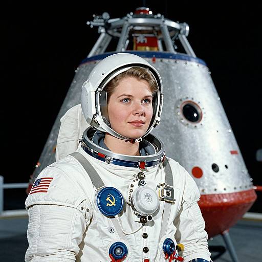 Valentina Tereshkova with Vostok Capsule