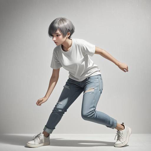 Dynamic Tomboyish Girl in Casual Style Dynamic Tomboyish Girl in Casual Style