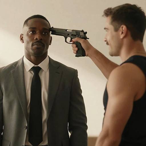 Intense Standoff Between Two Men