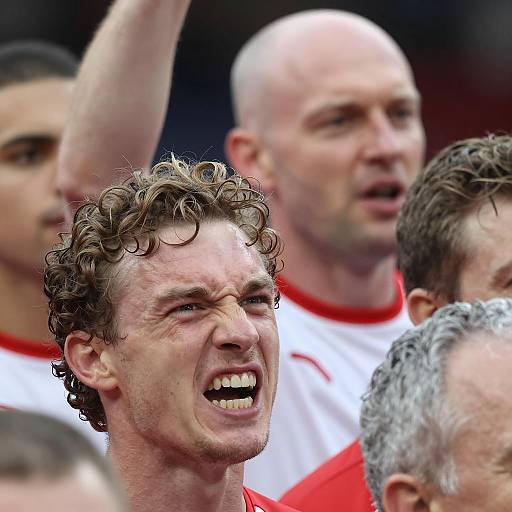 Intense Group Shouting Together