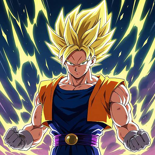 Super Saiyan Male Anime Warrior