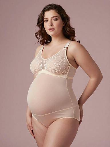 Soft-Focus Poised Plus-Size Maternity Portrait