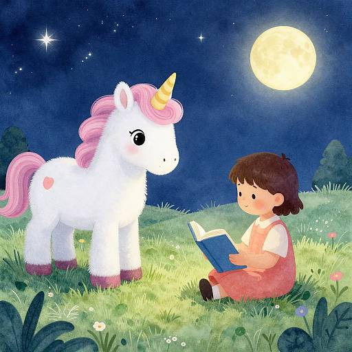 Bedtime Story with Fluffy Unicorn