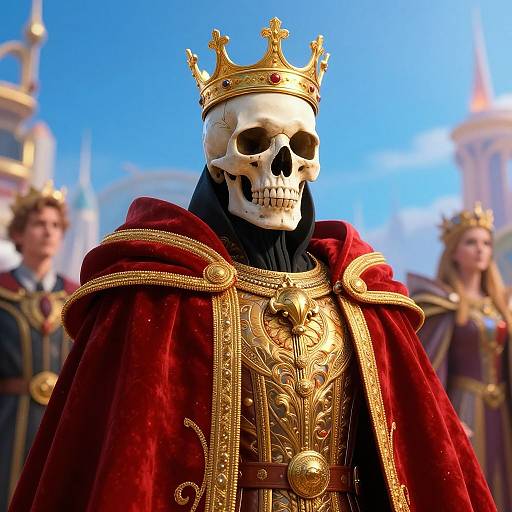 Majestic Skull King in Sci-Fi Art