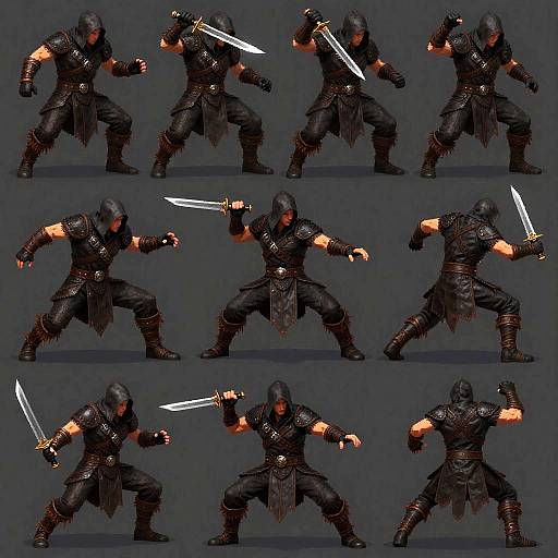 Fantasy Rogue Hero Sprite Sheet