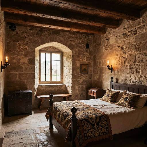 Medieval Castle Bedroom Interior