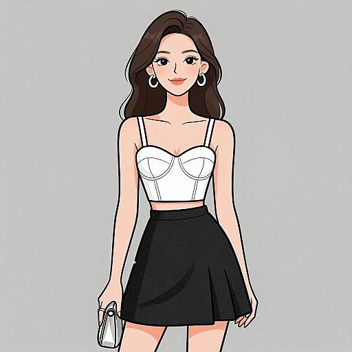 Smiling Woman in Stylish Outfit