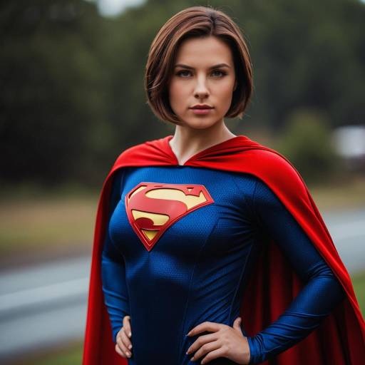 Woman in Superwoman Outfit