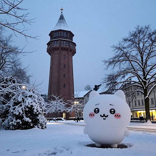 Kawaii Winter Evening at Wasserturm