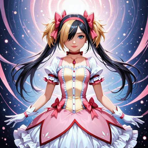 Magical Girl Cosplay with Whisker Markings