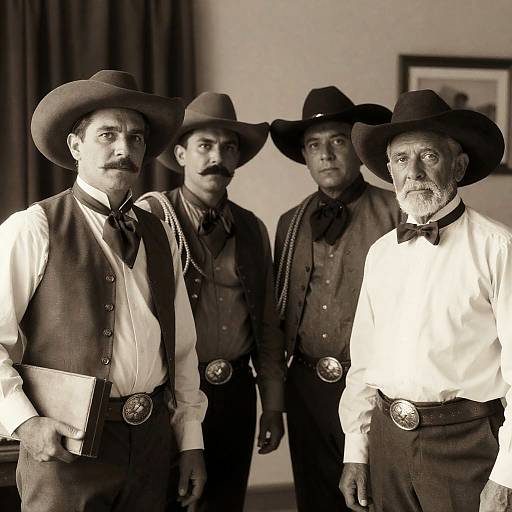 Sepia Western Men Portrait