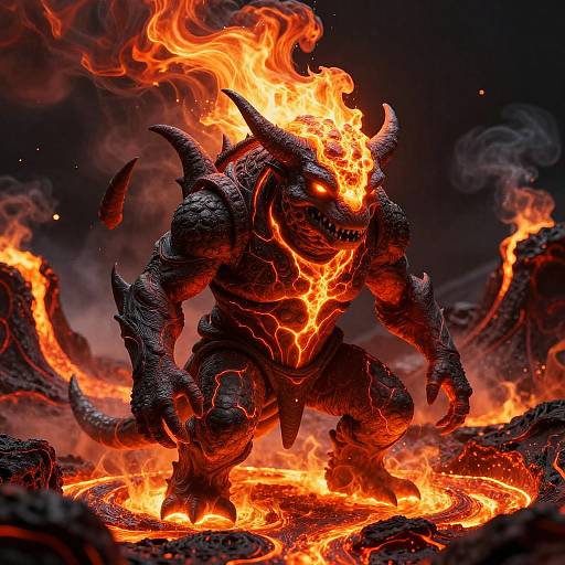 Lava Elemental Concept Art High Detail