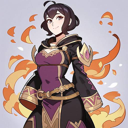 Illustration of Morgan (fire emblem), fire emblem in the style of Splashbrush