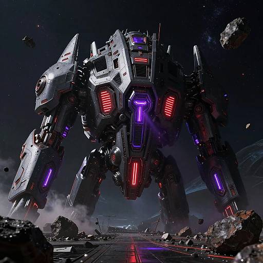 Menacing Evil Spaceship in Deep Space