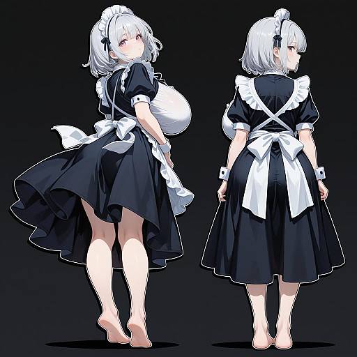 Stunning Maid Girl Embracing Solitude