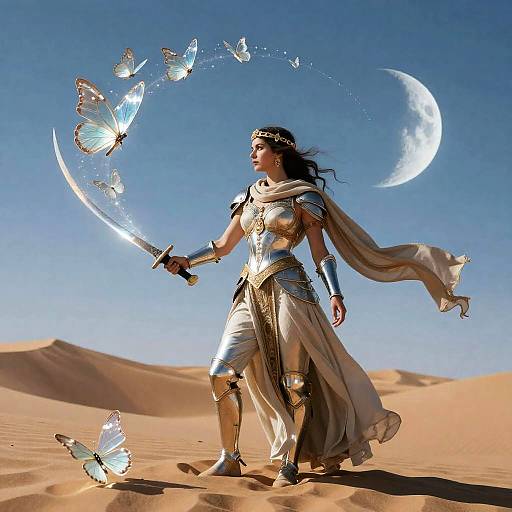 Opalescent Glass Dune Nomad Under Moons