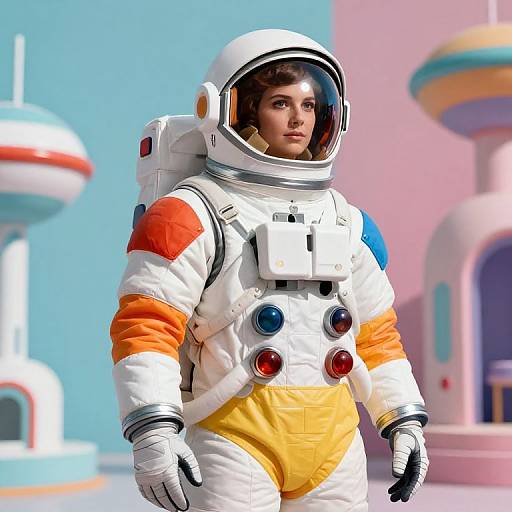 Retro-Futuristic Astronaut Adventure