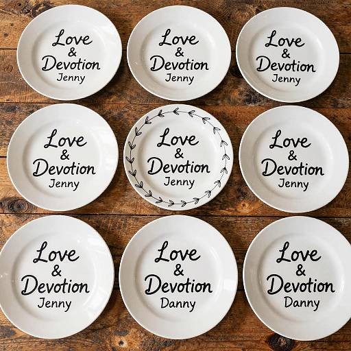 Love & Devotion Ceramic Plates