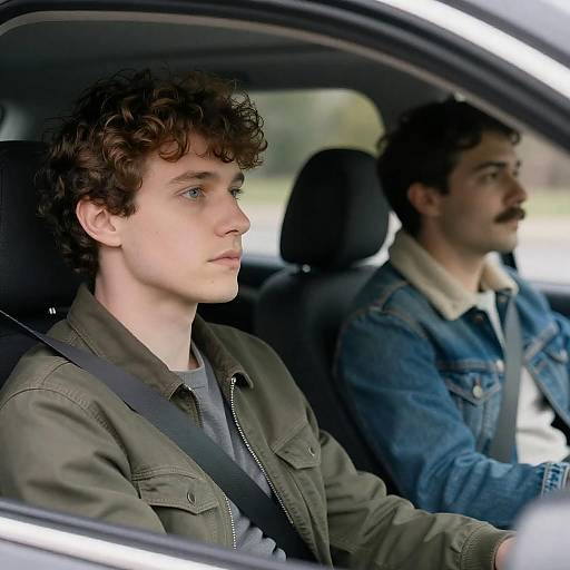 Two Men in a Car Portrait