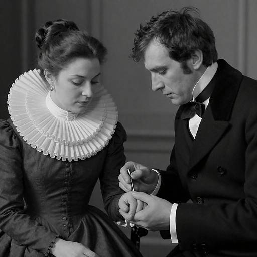 19th Century Couple in Intense Moment