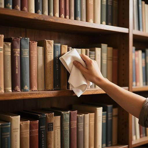 Hiperrealista Limpieza Biblioteca Antigua